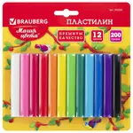 Պլաստիլին դասական BRAUBERG 12 գույն, 200 գ - BRAUBERG (SKU: 103350) - Image 1 of 5 | Zangezur Pro