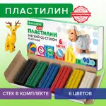 Փափուկ մոմ պլաստիլին BRAUBERG KIDS, 6 գույն - BRAUBERG KIDS (SKU: 106493) - Image 1 of 7 | Zangezur Pro