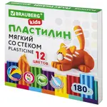 Փափուկ մոմ պլաստիլին BRAUBERG KIDS, 12 գույն - BRAUBERG KIDS (SKU: 106495) - Image 2 of 9 | Zangezur Pro