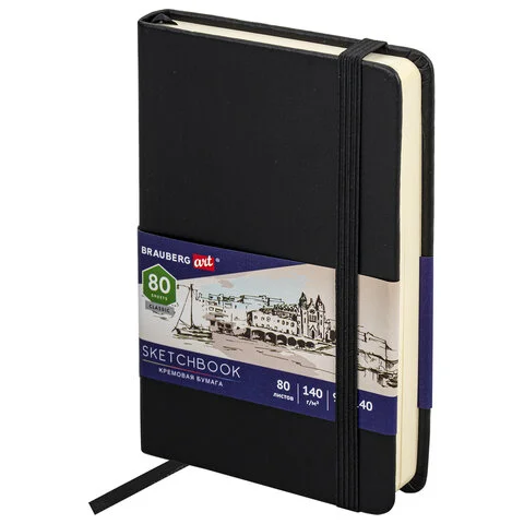 Էսքիզների տետր BRAUBERG ART Classic (Սև, 90x140 մմ, 80 թերթ) - BRAUBERG ART (SKU: 113188) | Zangezur Pro