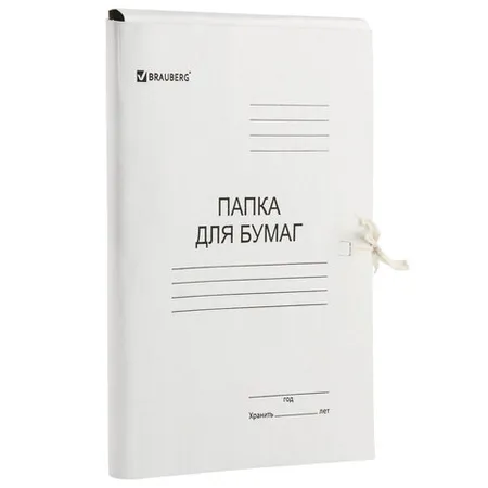 Ստվարաթղթե թղթապանակ կապիչներով BRAUBERG - BRAUBERG (SKU: 124567) | KapanStore