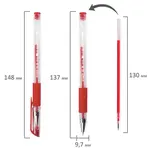 Գել գրիչ՝ բռնակով STAFF «EVERYDAY» GP-193, ԿԱՐՄԻՐ - STAFF (SKU: 141824) - Image 7 of 8 | KapanStore