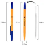 Գնդիկավոր կապույտ գրիչ BRAUBERG "ORANGE Line"  - BRAUBERG (SKU: 143331) - Image 7 of 8 | Zangezur Pro