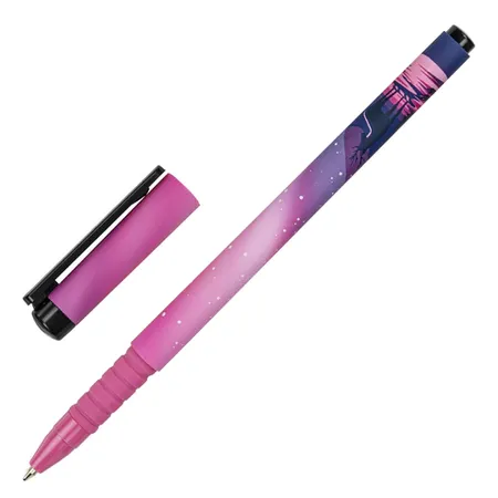 Գնդիկավոր գրիչ BRAUBERG "Soft Touch Grip Stars", կապույտ - BRAUBERG (SKU: 143715) | Zangezur Pro