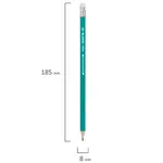 Սև գրաֆիտային մատիտ STAFF Everyday ռետինով (Կանաչ) - STAFF (SKU: 180963) - Image 10 of 10 | Zangezur Pro