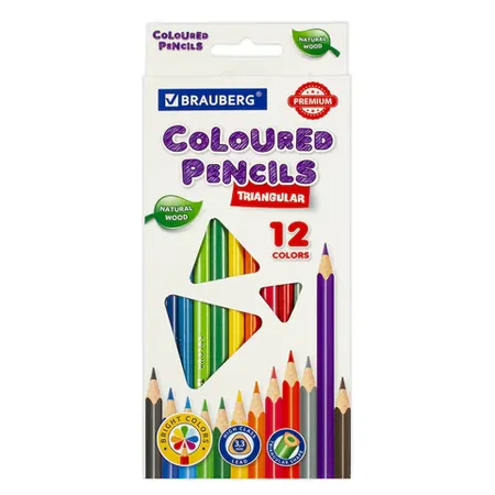 Գունավոր մատիտներ BRAUBERG PREMIUM (12 գույն) - BRAUBERG (SKU: 181651) | Zangezur Pro