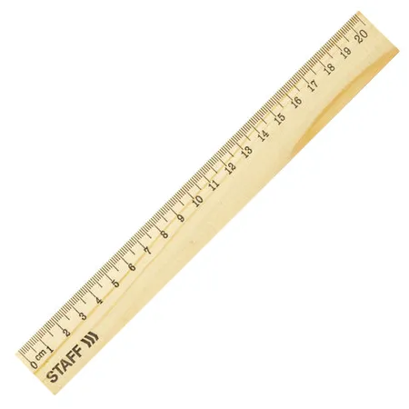 Փայտե քանոն 20 սմ STAFF Wood (Կանադական սոճի) - STAFF (SKU: 210798) | KapanStore
