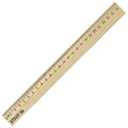 Փայտե քանոն STAFF 25 սմ (Կանադական սոճի) - STAFF (SKU: 210799) | KapanStore