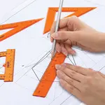 Գծագրական հավաքածու PIFAGOR Geometrical (4 կտոր, նեոնային թափանցիկ) - ПИФАГОР (SKU: 210851) - Image 5 of 6 | Zangezur Pro