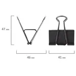 Թղթի սեղմակներ STAFF Everyday, 41 մմ (Սև) - STAFF (SKU: 224609) - Image 3 of 9 | Zangezur Pro