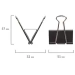 Թղթի մեծ սեղմակներ STAFF Everyday, 51 մմ (Սև) - STAFF (SKU: 224610) - Image 3 of 9 | Zangezur Pro