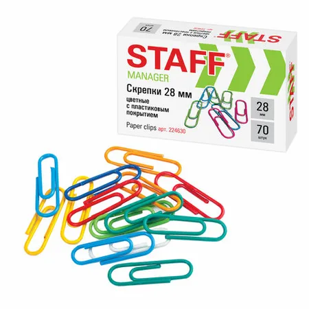 Գունավոր թղթակապեր STAFF Manager (28 մմ, 70 հատ) - STAFF (SKU: 224630) | Zangezur Pro