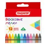 Մոմե կավիճներ PIFAGOR Solnyshko (12 գույն) - ПИФАГОР (SKU: 227279) - Image 1 of 12 | Zangezur Pro
