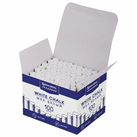 Սպիտակ փափուկ կավիճ BRAUBERG «Ակադեմիա» (100 հատ) - BRAUBERG (SKU: 271146) | KapanStore