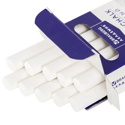 Սպիտակ փափուկ կավիճ BRAUBERG "Академия" (10 հատ) - BRAUBERG (SKU: 271147) | Zangezur Pro