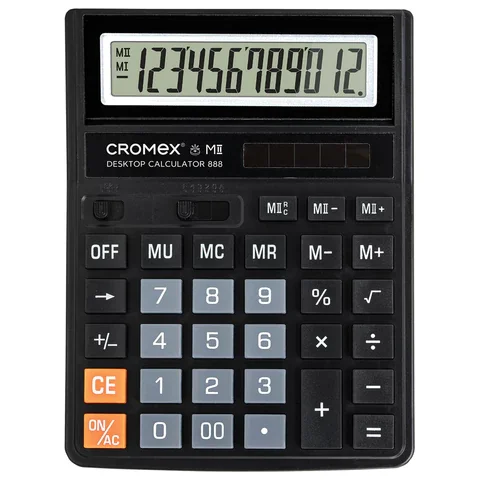 Սեղանի 12-նիշանոց հաշվիչ CROMEX 888 (Սև) - CROMEX (SKU: 271728) | KapanStore