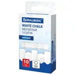 Սպիտակ փափուկ կավիճ BRAUBERG, 10 հատ - BRAUBERG (SKU: 272766) - Image 1 of 6 | Zangezur Pro