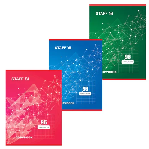 Տետր A4 96 թերթ STAFF (Վանդակավոր, ամրակով) - STAFF (SKU: 402651) | Zangezur Pro