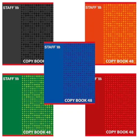 A5 տետր STAFF One Colour, 48 թերթ, վանդակավոր - STAFF (SKU: 402782) | KapanStore