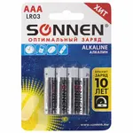 Մարտկոցների Կոմպլեկտ 4 հատ, SONNEN, AAA (LR03, 24A), ալկալային - SONNEN (SKU: 451088) - Image 2 of 9 | KapanStore