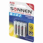 Մարտկոցների Կոմպլեկտ 4 հատ, SONNEN, AAA (LR03, 24A), ալկալային - SONNEN (SKU: 451088) - Image 5 of 9 | KapanStore