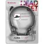 Ականջակալներ խոսափողով DEFENDER AURA-102, լարային, 1,55 մ, գլխակապով, սև. - DEFENDER (SKU: 510473) - Image 1 of 5 | Zangezur Pro