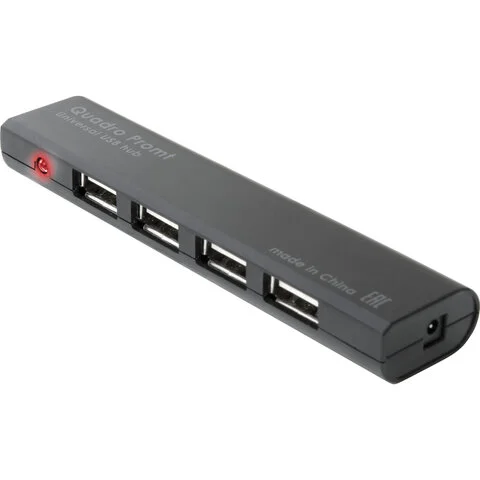 USB հաբ 4-պորտ DEFENDER Quadro Promt (Սև) - DEFENDER (SKU: 512028) | Zangezur Pro