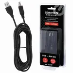 USB 2.0 մալուխ AM-BM, 3 մ, SONNEN Պրեմիում - SONNEN (SKU: 513129) - Image 2 of 9 | Zangezur Pro